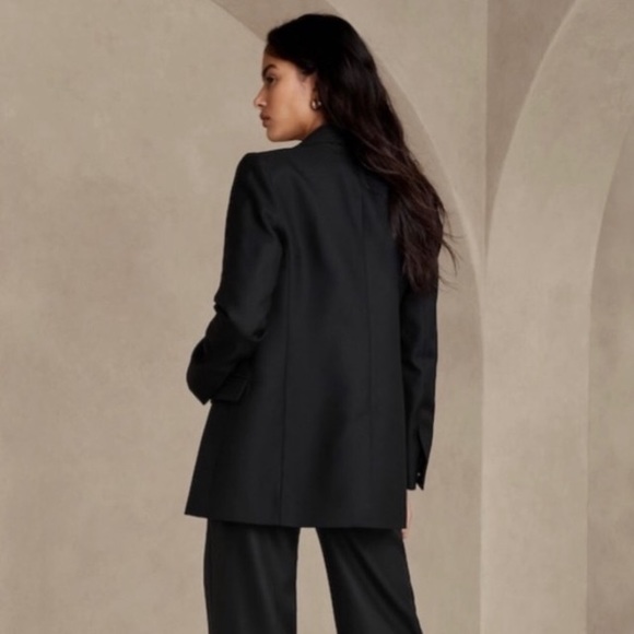 NWT! Banana Republic Black Lido Sculpted Wool Blazer - Multiple Sizes 💙 - Picture 8 of 8